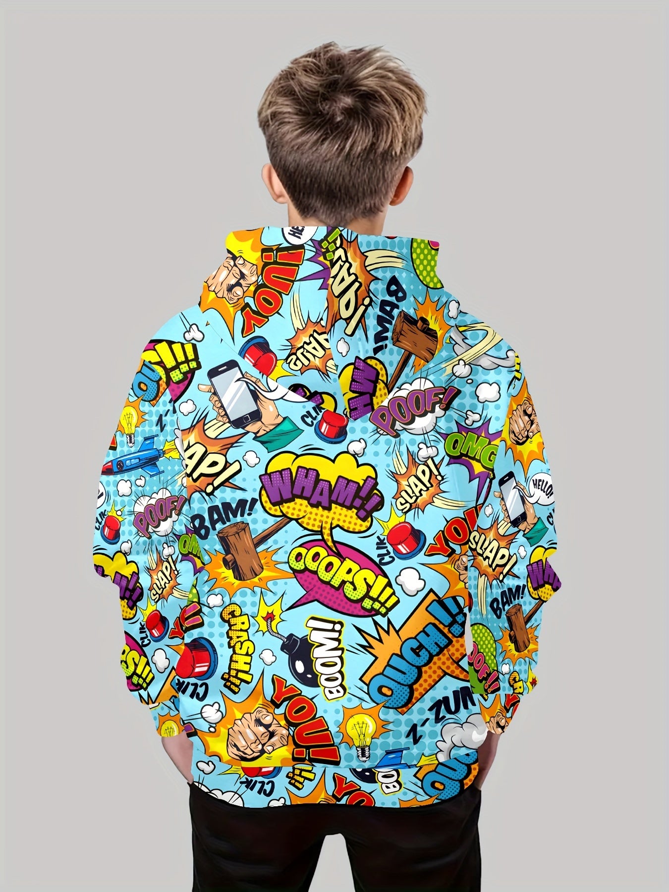 Sudadera estampado de cómics para niños